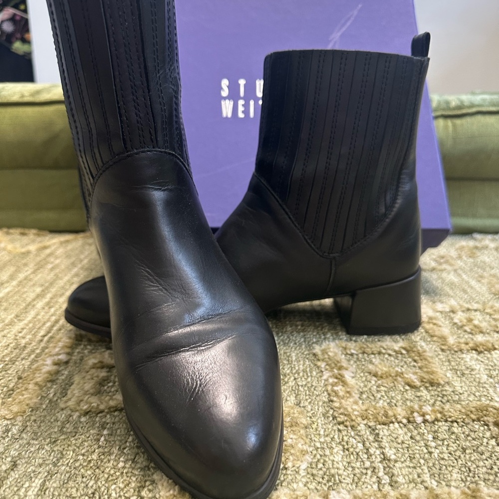 Stuart Weitzman Black Ankle Boots - Picture 3 of 11